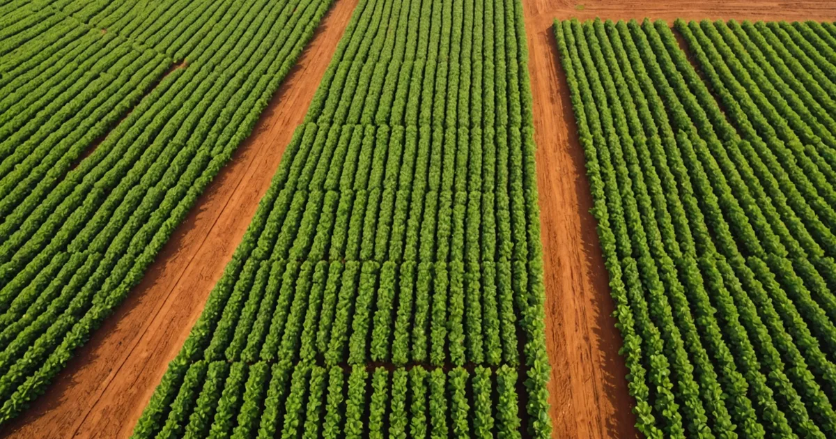 Satellite image of coffee farms with data for rural credit decisions